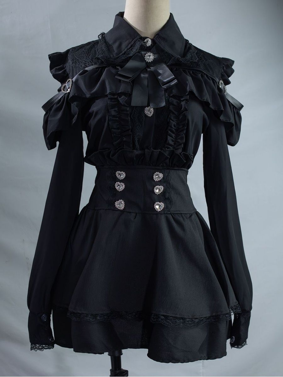 Blouse Off Shoulder - Subculture JK Uniform 2 Piece Set