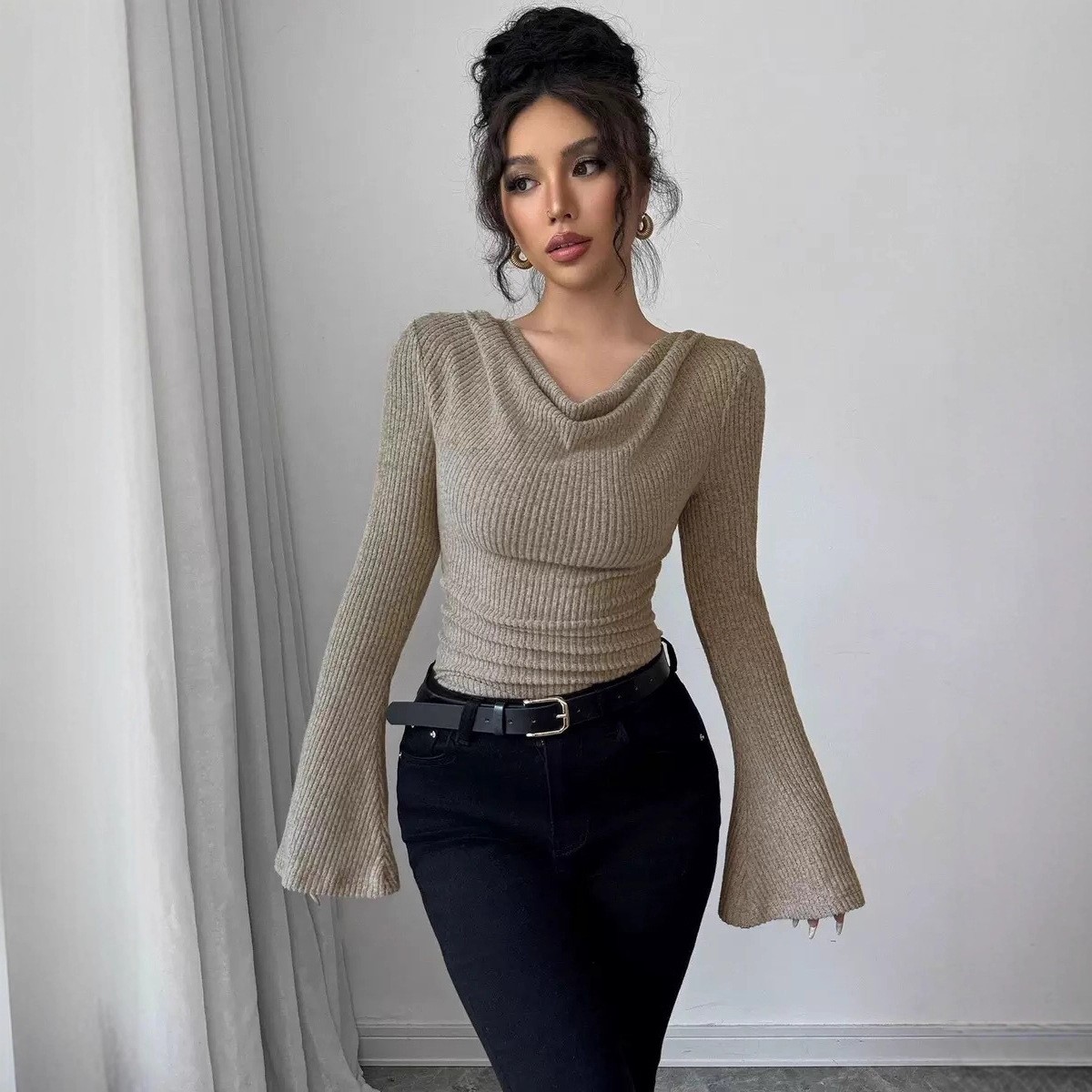 Women's Blouse Longsleeve Soli - Blouse Off Shoulder ulasan dan harga