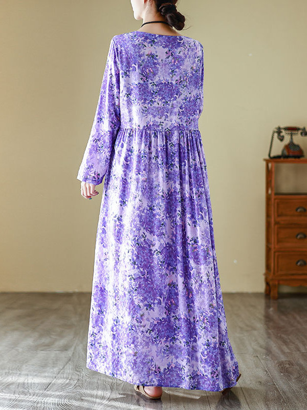Spring New Style round Neck Lo - Linen Dress Wrap ulasan dan harga