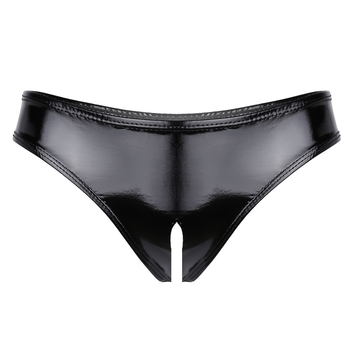 Womens Patent Leather Lingerie - Bralette Triangle Set ulasan dan harga