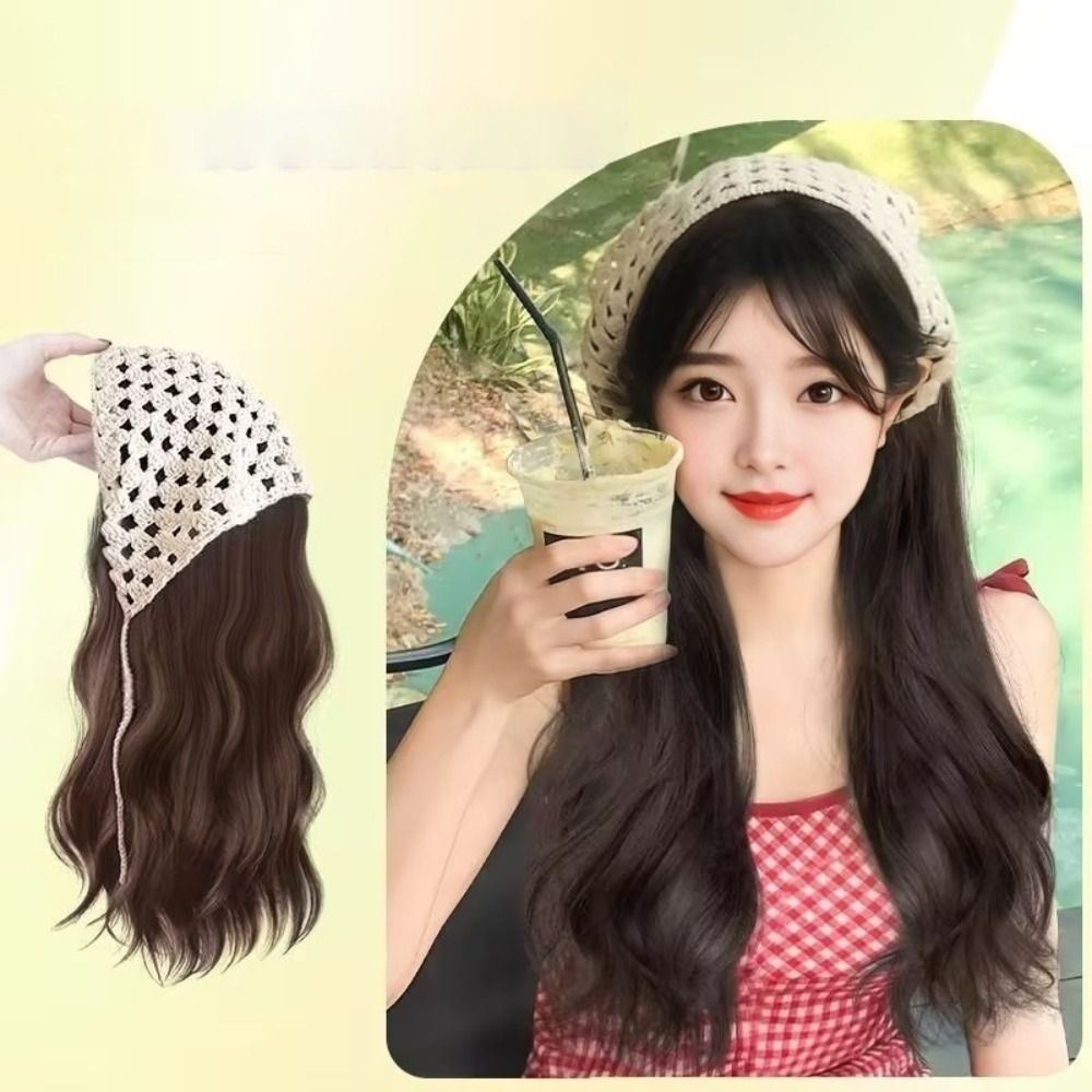 Fashion 65CM Wig Triangle Head - Headband Summer Knit ulasan dan harga