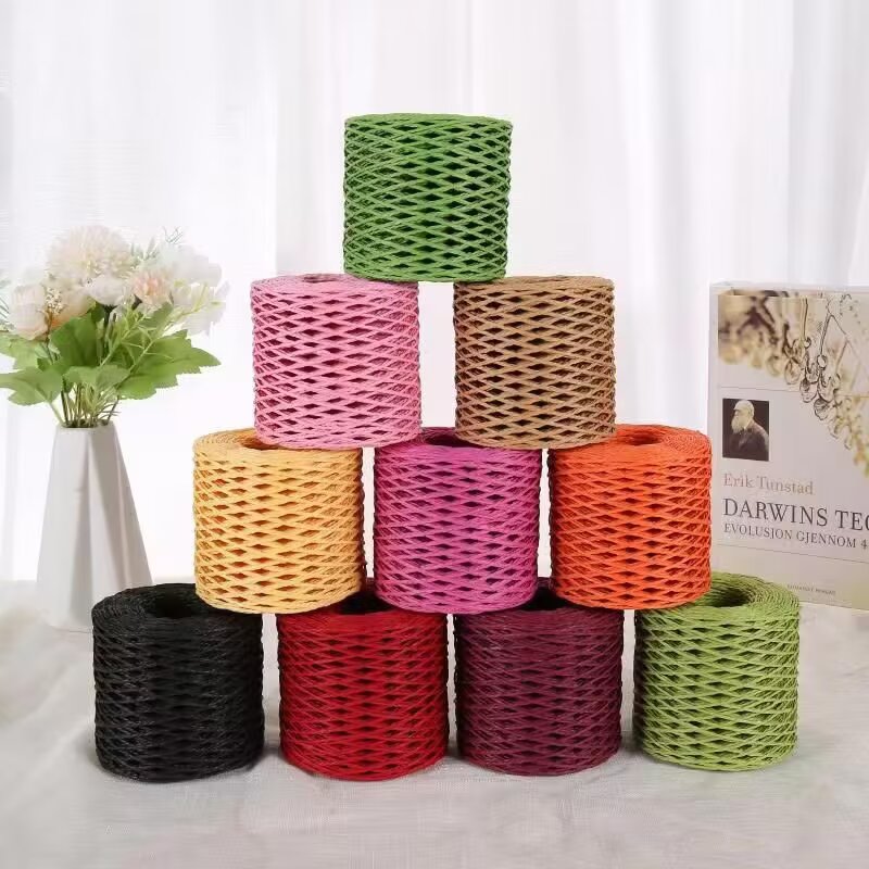 190g Raffia Yarn, Straw Paper  - Crochet Bag Raffia ulasan dan harga