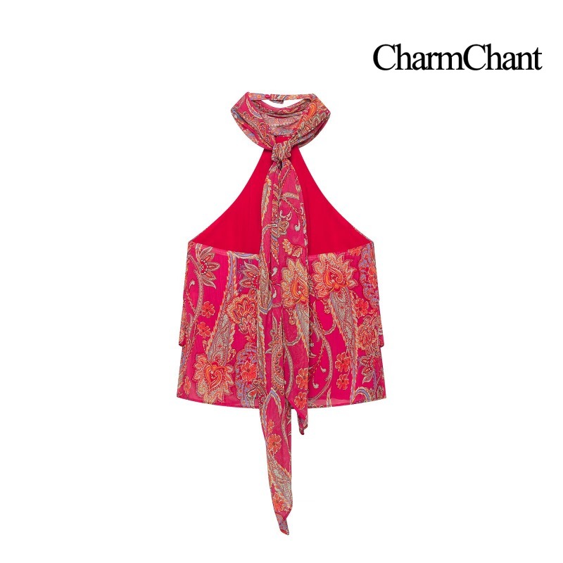 CHARMCHANT Women's Paisley Pri - Romper Floral Print ulasan dan harga