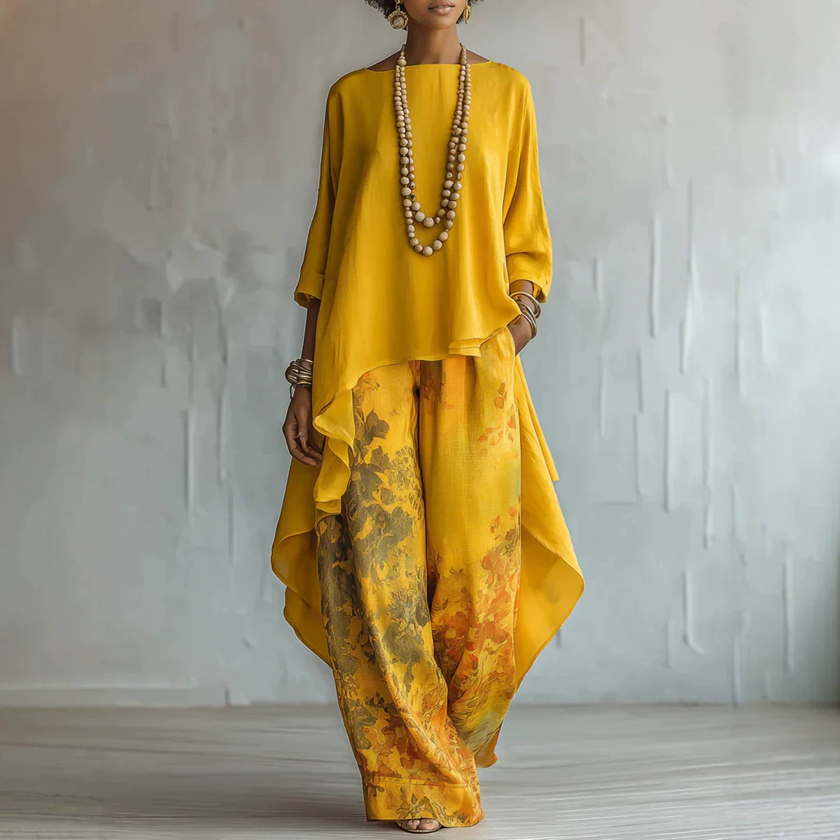 Women's 2-Piece Linen Outfit S - Linen Pant Wide ulasan dan harga