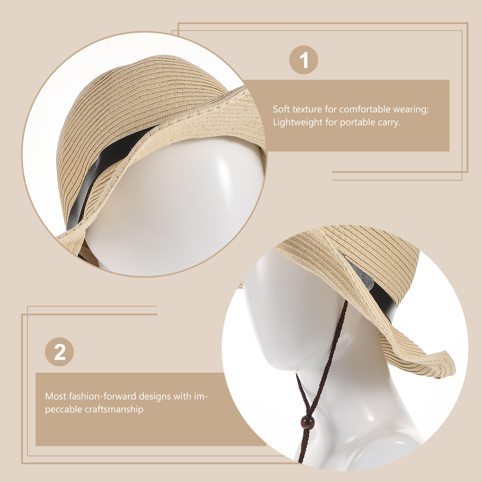 Men Wide Brim Straw Sun Floppy - Hat Floppy Wide ulasan dan harga