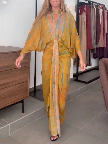 Summer Dress Women's Linen V N - Linen Dress Wrap ulasan dan harga
