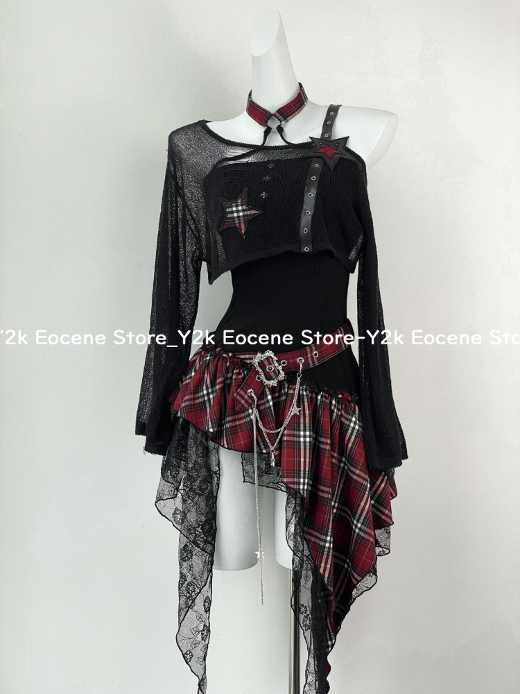2000s Y2K Spicy Girl Design Ir - Cover Up Kaftan ulasan dan harga