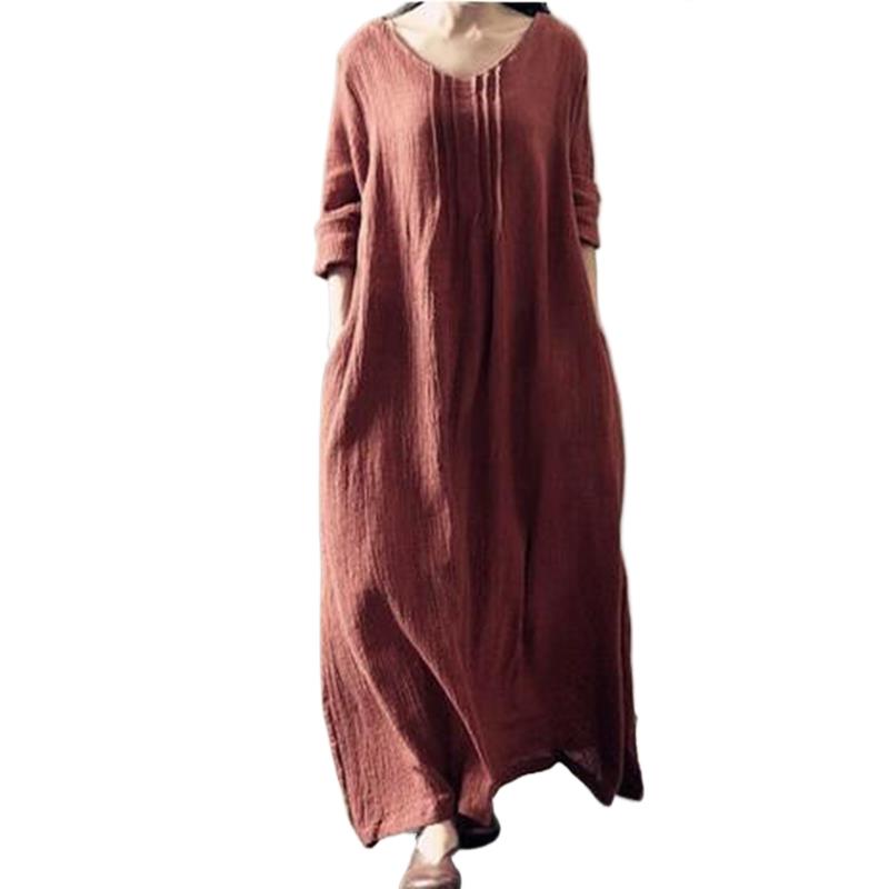2025 Cotton Linen Vintage Full - Linen Dress Wrap ulasan dan harga
