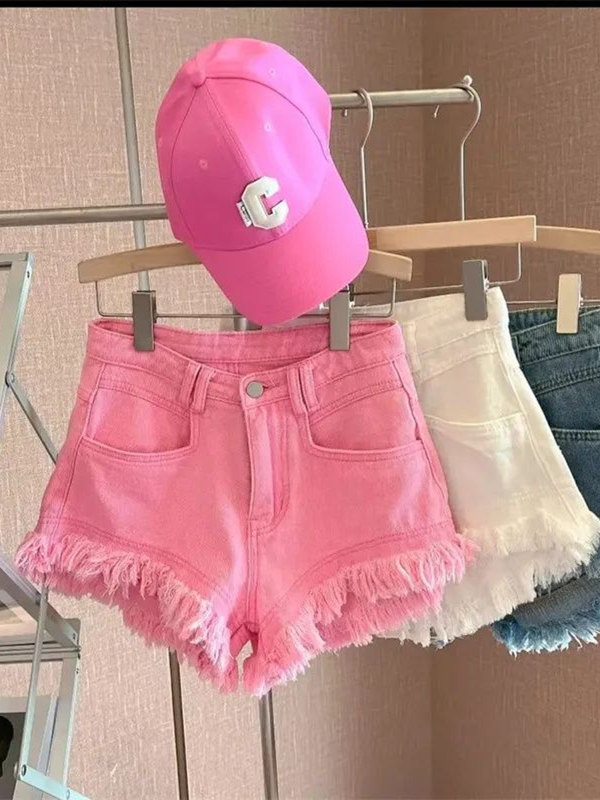 Casual Korean Style Frayed Hem - Shorts Denim Frayed ulasan dan harga