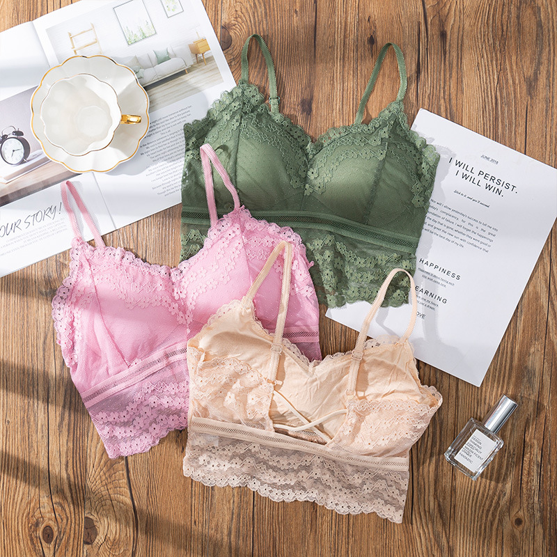 3D Sexy lace Lingerie Seamless - Bralette Triangle Set ulasan dan harga