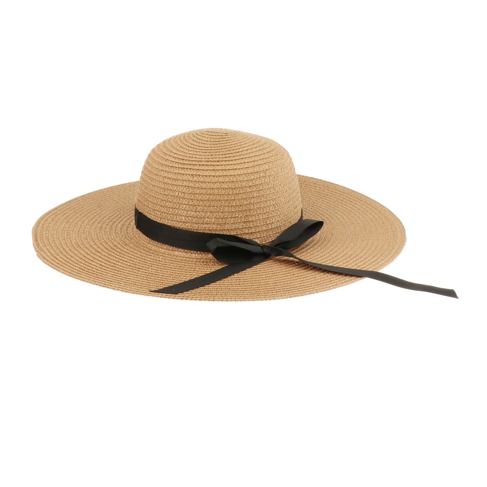 Women Summer Straw Hat Visor F - Hat Floppy Wide ulasan dan harga